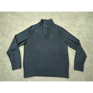 Banana Republic Sweater Mens M Long Sleeve Button Placket 10% Cashmere‎